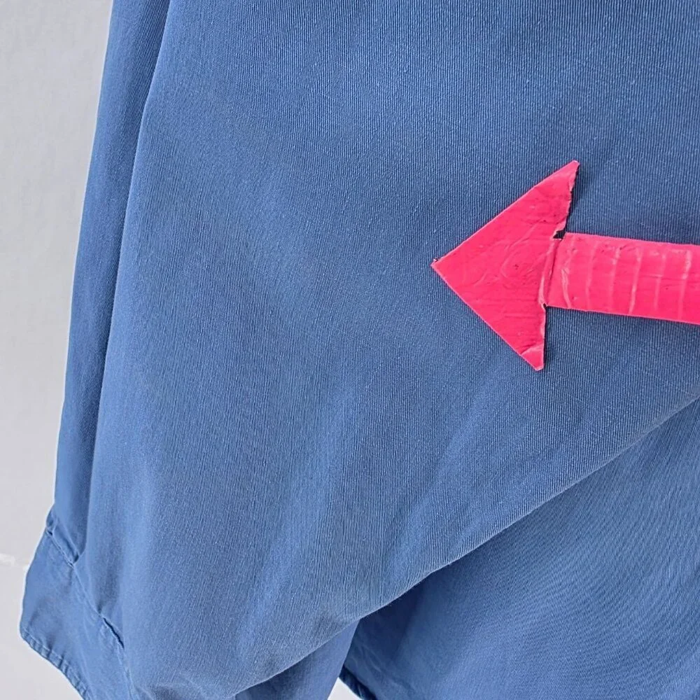 Vintage The North Face Mens XL Shirt Harp Seal Button Down Blue Long Sleeve 90s
